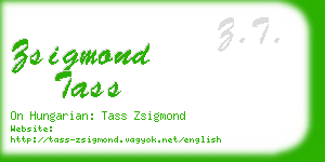 zsigmond tass business card